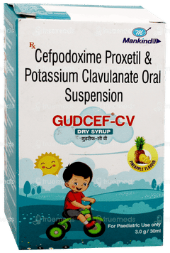 Gudcef Cv Pineapple Flavour Dry Syrup 30Ml Gudcef Cv Pineapple Flavour Dry Syrup 30Ml